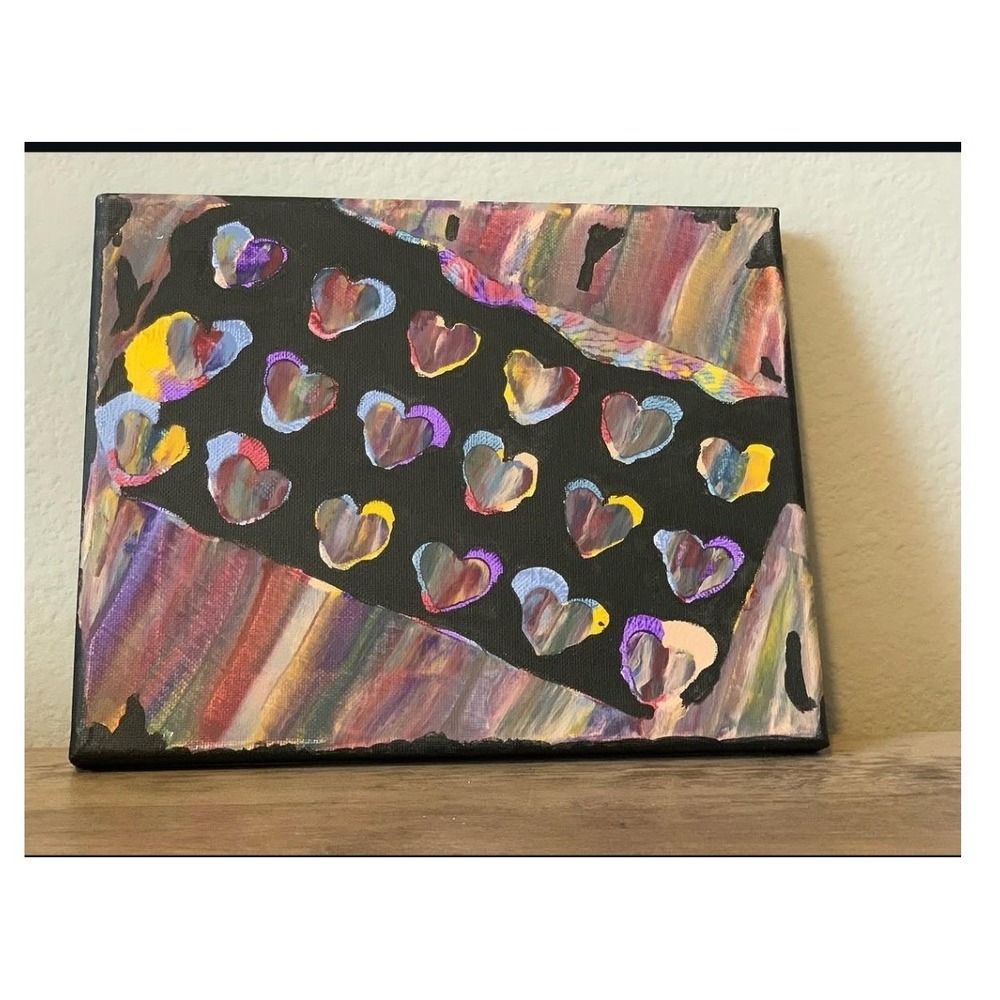 Original Abstract Painting Mom Jeans 8x10 Canvas Wall Art